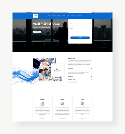 Investment firm website project image